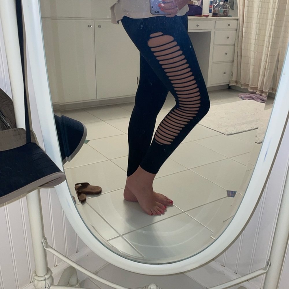 Urban outfitters destroyed black leggings